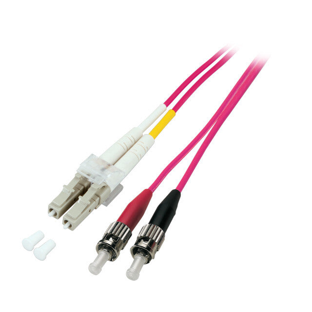 EFB Elektronik LC-ST 50/125µ InfiniBand og fiberoptisk kabel 0,5 m Lyserød