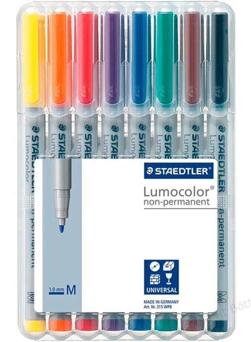 Staedtler 315 WP8 speedmarker 1 stk Sort, Blå, Brun, Grøn, Orange, Rød, Violet, Gul