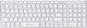 Voxicon DK-300B-WHT tastatur Bluetooth Nordisk Sølv, Hvid