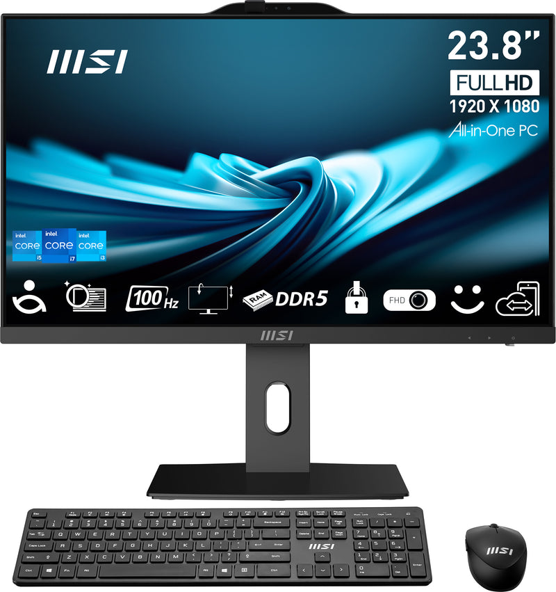 MSI Pro AP242P 14M-649XEU Intel® Core™ i5 i5-14400 60,5 cm (23.8") 1920 x 1080 pixel All-in-One PC 16 GB DDR5-SDRAM 512 GB SSD Wi-Fi 6E (802.11ax) Sort
