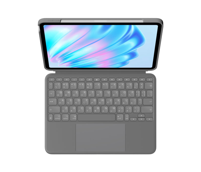Logitech Combo Touch QWERTZ Schweizisk Smart Connector Grå