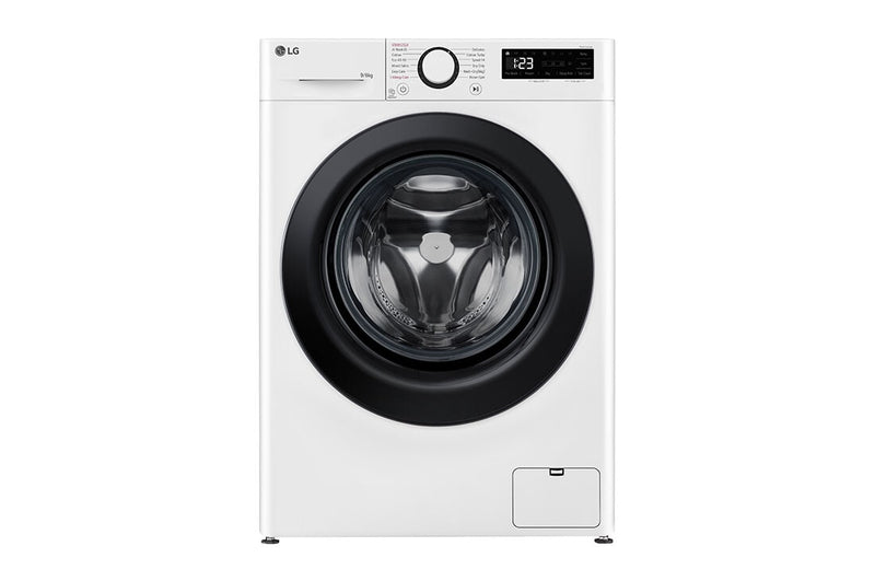 LG F4DR509SBW vaskemaskine - tørretumbler Fritstående Front-læsning Sort, Hvid