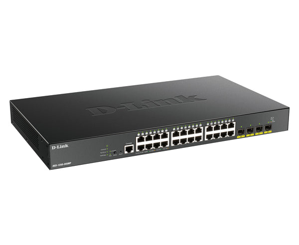 D-Link DGS-1250-28XMP Administreret L3 Gigabit Ethernet (10/100/1000) Strøm over Ethernet (PoE) Sort