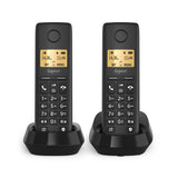Gigaset BASIC 100 DUO Analog/DECT-telefon Nummervisning Sort
