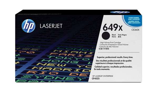HP Original 649X-LaserJet-tonerpatron med høj kapacitet, sort