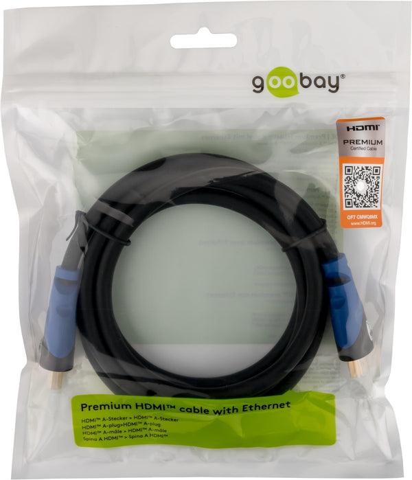 Goobay 72318 HDMI-kabel 2 m HDMI Type A (Standard) Sort