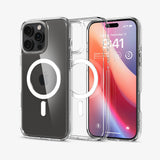 Spigen Ultra Hybrid (MagFit) mobiltelefon etui 16 cm (6.3") Cover Transparent, Hvid