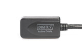 Digitus DA-73102 USB-kabel USB 2.0 20 m USB A 0,48 Gbit/sek. Sort