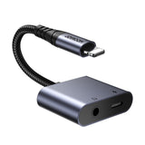 JOYROOM SY-L01 kabel kønsskifter Lightning 3.5mm+Lightning Sort