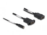DeLOCK 87038 kabel kønsskifter HDMI HDMI, DC Sort