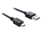 DeLOCK 85554 USB-kabel USB 2.0 2 m USB A Mini-USB B 0,48 Gbit/sek. Sort