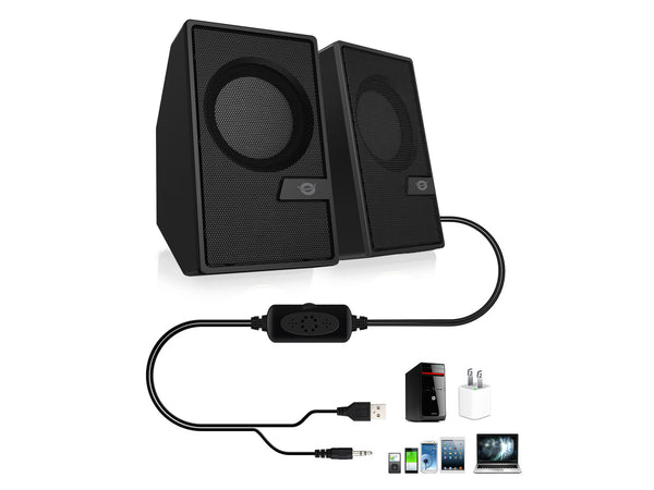 Conceptronic BJORN02B højttaler 2-vejs Sort Kabel & trådløs 6 W