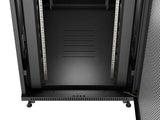 Lanberg FF01-8247-23BL stativ 47U Fritstående reol Sort