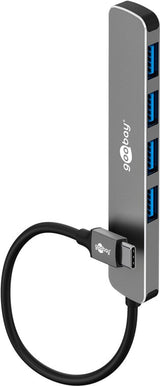 Goobay 79157 interface hub USB Type-C 5000 Mbit/s Grå