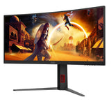 AOC G4 CU34G4Z computerskærm 86,4 cm (34") 3440 x 1440 pixel Wide Quad HD LED Sort, Rød