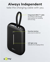 Goobay 76251 powerbank Lithium polymer (LiPo) 10000 mAh Sort