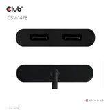CLUB3D CSV-1478 video-splitter USB Type-C 2x DisplayPort