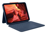 Logitech Rugged Combo 4 Touch QWERTZ Tysk Smart Connector Blå