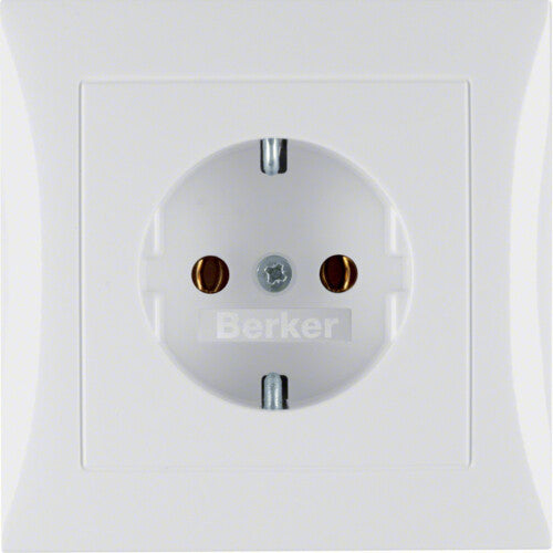 Hager 47428989 stikkontakt Type F Hvid