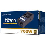 Silverstone TX700 Gold enhed til strømforsyning 700 W 20+4 pin ATX TFX Sort