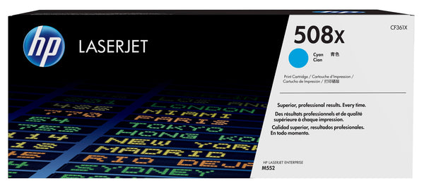 HP Original 508X LaserJet-tonerpatron med høj kapacitet, cyan