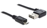 DeLOCK 1m USB 2.0 A - micro-B m/m USB-kabel USB A Micro-USB B Sort