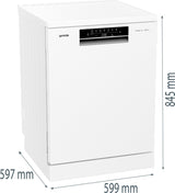 Gorenje GS643C90W Fritstående 16 kuverter