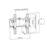 Gembird WM-42T-02 tv-beslag 106,7 cm (42") Sort