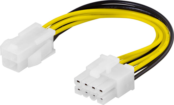Deltaco Adapter cable 4-pin ATX12V to 8-pin EPS12V 10cm