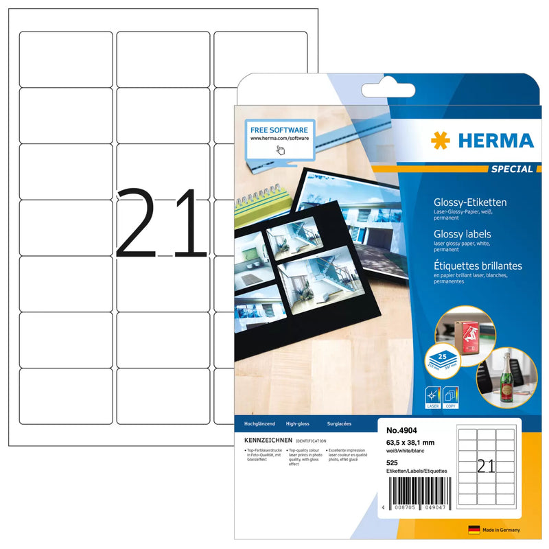 HERMA 4904 print etiket Hvid Selvklæbende printeretiket
