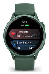 Garmin vívoactive 6 3,05 cm (1.2") AMOLED 42 mm Digital 390 x 390 pixel Berøringsskærm Grøn Wi-Fi GPS (satellit)