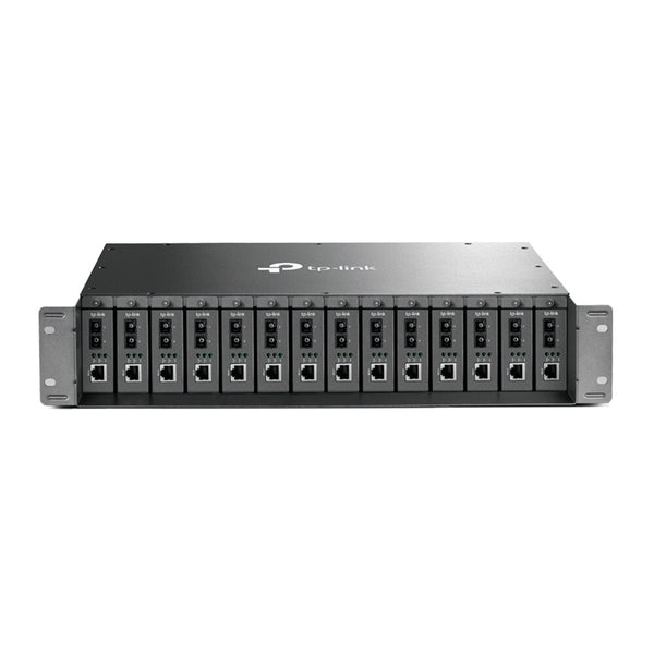 TP-Link TL-MC1400 netværkschassis Sort