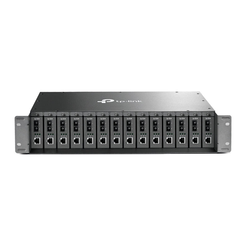 TP-Link TL-MC1400 netværkschassis Sort