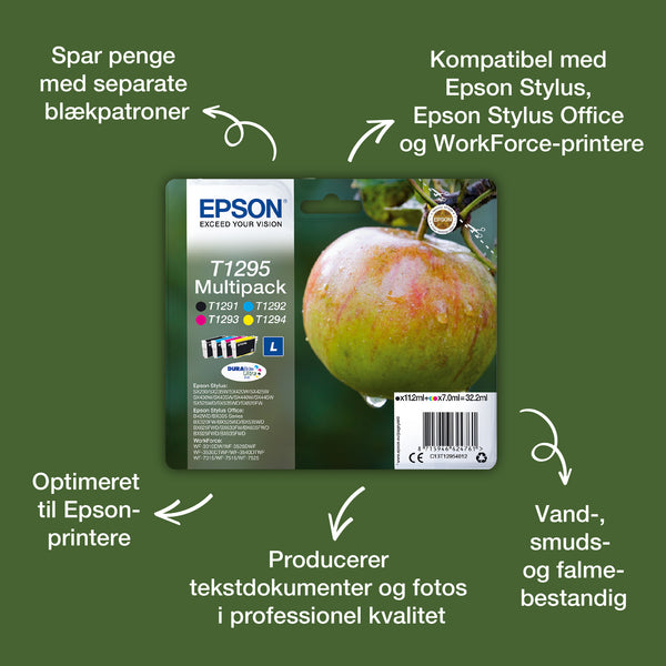 Epson Apple T1295 æble DURABrite Ultra multipakke 4-farve blæk