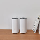 TP-Link Deco E4 (2-pack) Dual-band (2,4 GHz / 5 GHz) Wi-Fi 5 (802.11ac) Hvid, Grå Intern