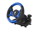 GENESIS Seaborg 350 Sort, Blå USB Rat + Pedaler Nintendo Switch, PC, PlayStation 4, Playstation 3, Xbox 360, Xbox One, Xbox Series S, Xbox Series X