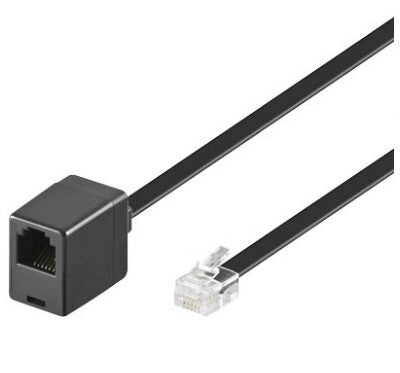 Goobay TEL 6P6C/RJ12, 3m Sort