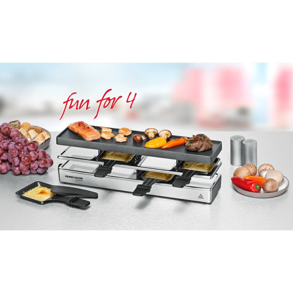 Rommelsbacher RC 800 raclette grill 4 person(er) 795 W Sort, Sølv