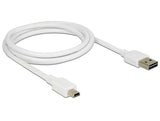 DeLOCK 1m, USB2.0-A/USB2.0 Mini-B USB-kabel USB A USB B 0,48 Gbit/sek. Hvid