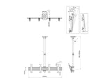 Multibrackets 2253 skærmbeslag til skiltning 106,7 cm (42") Sort