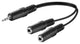 Goobay 50465 lydkabel 0,2 m 3.5mm 2 x 3.5mm Sort
