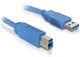 DeLOCK Cable USB3.0 A-B male/male 5m USB-kabel USB A USB B 5 Gbit/sek. Blå