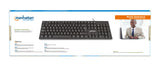 Manhattan 179324 tastatur Kontor USB QWERTZ Sort