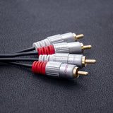 Qoltec 52337 lydkabel 2 m 2 x RCA Sort