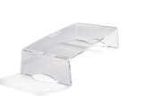 BakkerElkhuizen Q-riser 90 76,2 cm (30") Skrivebord Transparent