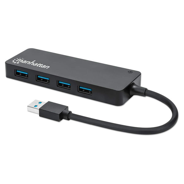 Manhattan 164900 interface hub USB 3.2 Gen 1 (3.1 Gen 1) Type-A 5000 Mbit/s Sort