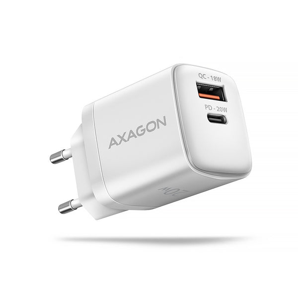 Axagon ACU-PQ20W oplader til mobil enhed Universel Hvid Vekselstrøm Hurtig opladning Indendørs