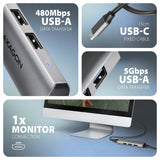 Axagon HMC-H3A dockingstation Ledningsført USB 3.2 Gen 1 (3.1 Gen 1) Type-C Sølv