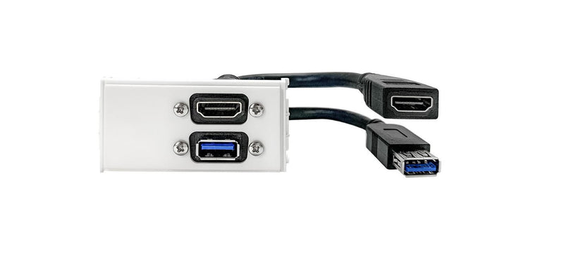 Vivolink WI221295 stikkontakt HDMI + USB A Hvid