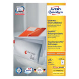 Avery 3659-200 selvklæbende etiket Afrundet rektangel Permanent Hvid 2400 stk